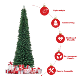 Coast 240 cm Weihnachtsbaum hochwertiges PVC künstlicher Bleistift Nadeln Weihnachtsbaum grün