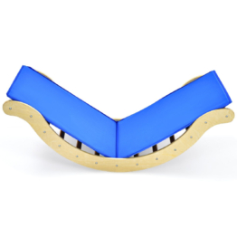 Coast 3 in 1 klimladder set houten boog speelgoed met klimmen en glijden voor kinderen 116 x 50 x 39 cm natuur + blauw