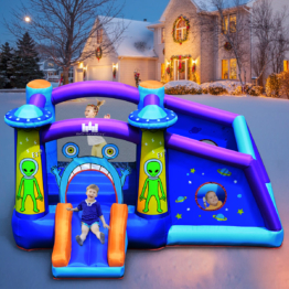 Coast Alien Bouncy Castle Inflatable Springburg Bouncy Lock Slide Play Castle 331x258x178cm