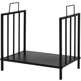 Coast Kaminholzregal Metall bis zu 50 kg belastbares Kaminholzregal Kaminholzregal 46 x 31 x 46 cm schwarz