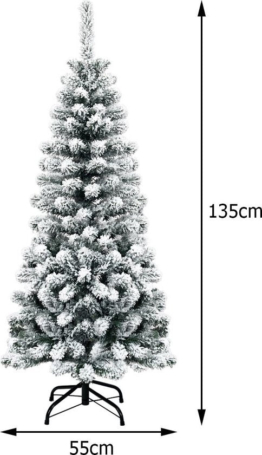 Coast Künstlicher Weihnachtsbaum - Weiß verschneit - MIT Premium PVC Nadeln - 135cm