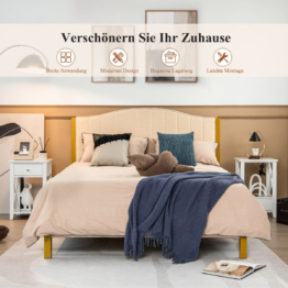 Coast Modern 2-stufiger Nachttisch im X-Design mit Schublade 40 x 30 x 61,5 cm weiß