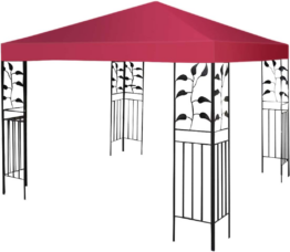 Coast Pavilion vervangende dakzonbescherming deksel met klittenbandbevestigingen 300 x 300 cm wijn