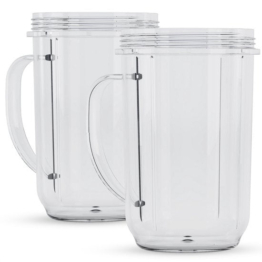 KitchenBrothers Smoothie Blender Becher - 550 ml - 2 Stück - Geeignet für KB678
