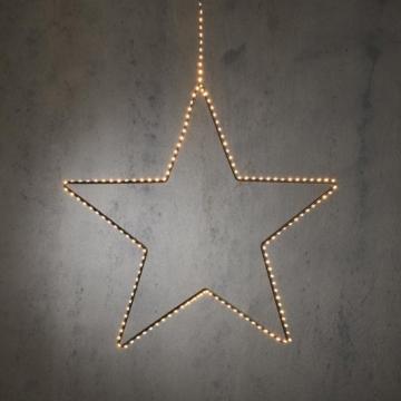 Luca Lighting Star Pendelleuchte mit warmweißer LED-Beleuchtung - H128 x Ø58 cm - Schwarz