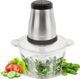 Niceey Chopper - 2 Geschwindigkeiten - 500W - 2L - Glasschale