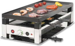 Solis 5 in 1 Tischgrill 791 Gourmet Set 8 Personen - Raclette - Silber/Schwarz