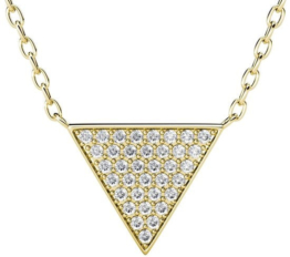 Yolora Damen-Halskette mit Anhänger - Kalpa Camaka Kristalle - Farbe Gold - 18K Gelbgold vergoldet - Damen-Halskette Gold - Schmuck - Luxus-Geschenkbox - Geschenkbox - Schöne Geschenkverpackung - Geschenk zum Muttertag