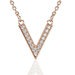 Yolora Damen-Halskette mit Anhänger - Kalpa Camaka Kristalle - Farbe Rose - 18K Rose Gold vergoldet - Damen-Halskette Rose Gold - Schmuck - Halskette - Luxuriöse Geschenkbox - Geschenkbox - Exklusive Geschenkbox - Schöne Geschenkverpackung