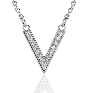 Yolora Damen-Halskette mit Anhänger - Kalpa Camaka Kristalle - Silber - 18K Weißgold vergoldet - Damen-Halskette Silber - Schmuck - Halskette - Luxuriöse Geschenkbox - Geschenkbox - Exklusive Geschenkbox - Schöne Geschenkverpackung