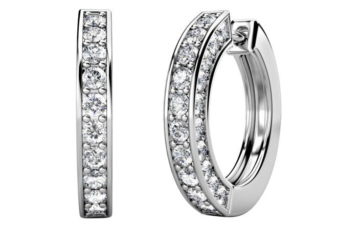 Yolora Damen Ohrringe - Kalpa Camaka Kristalle - Silber - 18K Weißgold vergoldet - Damen Ohrringe Silber - Schmuck - Geschenkbox - Luxus Geschenkbox - Geschenkbox - schöne Geschenkverpackung - exklusive Geschenkverpackung
