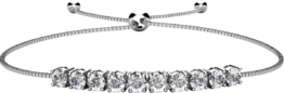 Yolora Damenarmband mit 10 Kalpa Camaka Kristallen - Silber - 18K Weißgold vergoldet - Damenarmband Silber - Schmuck - Luxuriöse Geschenkbox - Geschenkbox - Exklusive Geschenkverpackung - Schöne Geschenkverpackung