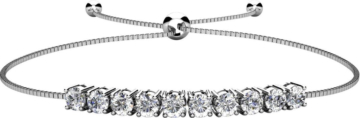 Yolora Damenarmband mit 10 Kalpa Camaka Kristallen - Silber - 18K Weißgold vergoldet - Damenarmband Silber - Schmuck - Luxuriöse Geschenkbox - Geschenkbox - Exklusive Geschenkverpackung - Schöne Geschenkverpackung