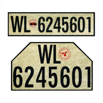 2er-Set historische PKW Nummernschilder - Wehrmacht Luftwaffe