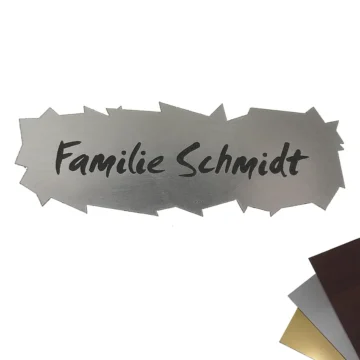 Acrylschild 2-farbig mit Namen 100 x 35 mm Abstrakt