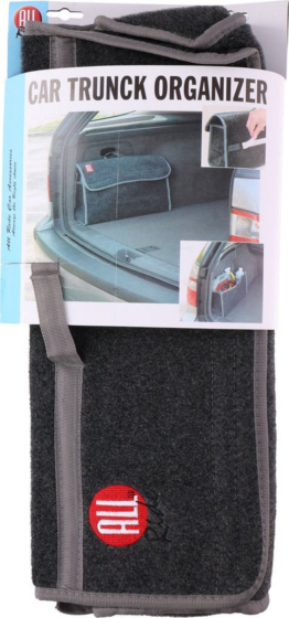 All Ride Kofferraum-Organizer - 17 Liter - 50 x 24 x 14 CM - Stabiles Material - Grau