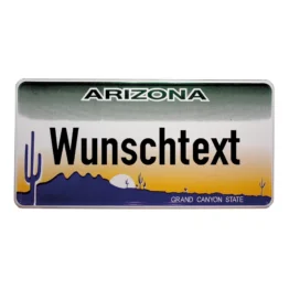 Arizona - Plate mit Wunschtext in Folienschrift