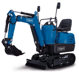 Benzin Mini-Bagger EXC815 Scheppach - 8,5 PS | 2330mm Grabweite | 690mm Spurbreite | Kettenantrieb