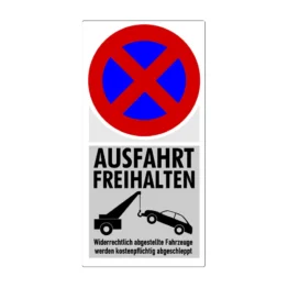 Blechschild Halteverbot - Ausfahrt freihalten 30 x 15 cm