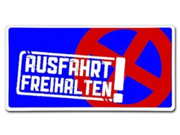 Blechschild Halteverbot - Ausfahrt freihalten 30 x 15 cm
