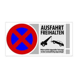 Blechschild Halteverbot - Ausfahrt freihalten 30 x 15 cm