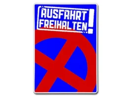 Blechschild Halteverbot - Ausfahrt freihalten - A4-Format