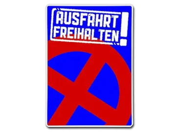 Blechschild Halteverbot - Ausfahrt freihalten - A4-Format
