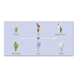 Blechschild in lila "Flowers" 30 x 15 cm