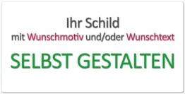Blechschild selbst gestalten 30 x 15 cm