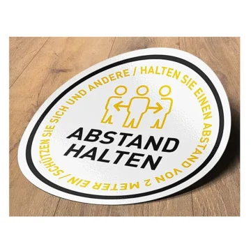Bodenaufkleber - 2 Meter Abstand halten