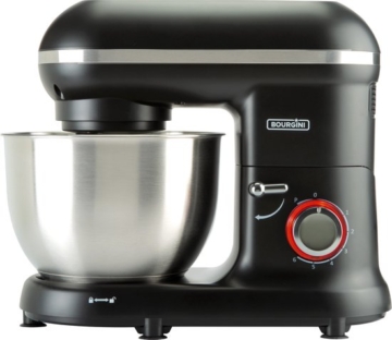 Bourgini Classic Kitchen Chef Küchenmaschine - 4.5L Rührschüssel - Küchenmaschine - Küchenroboter - 1300W- Schwarz