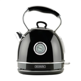Bourgini Nostalgic Thermo Wasserkocher - schwarz - 1.7L - retro