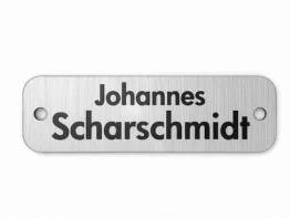 Briefkastenschild Edelstahl 100 x 30 mm