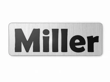 Briefkastenschild Edelstahl 100 x 35 mm