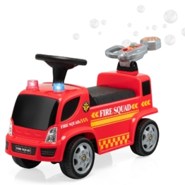 Coast Kinderfeuerwehrauto mit Seifenblasenpistole für Kinder 18-36 Monate rot