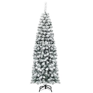 Coast Pencil Weihnachtsbaum mit Schnee - mit Metallsockel - 180 cm