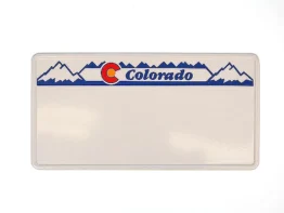 Colorado Plate mit Wunschtext in Folienschrift