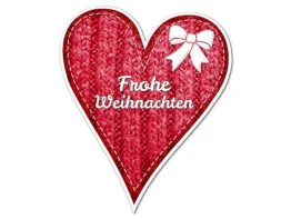 Dekoherz Hüttentraum Frohe Weihnachten oder mit Wunschtext - 18 cm Strickoptik