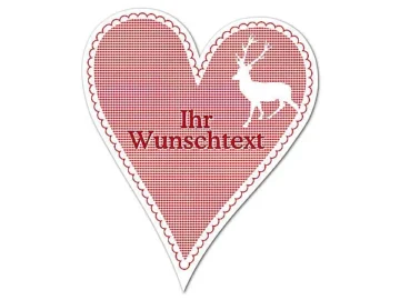 Dekoherz Hüttentraum mit Wunschtext - 18 cm Hirsch