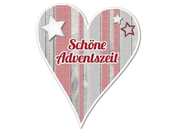 Dekoherz Hüttentraum Schöne Adventszeit oder mit Wunschtext - 18 cm Sterne