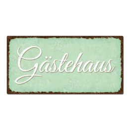 Dekoschild im Vintage Look mit Wunschtext mint 20 x 10 cm