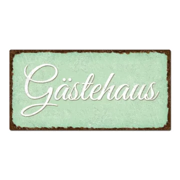 Dekoschild im Vintage Look mit Wunschtext mint 20 x 10 cm