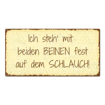 Dekoschild Pünktchen mit Wunschtext vintage gelb 20 x 10 cm