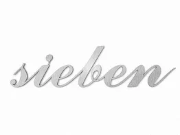 Edelstahl-Hausnummer als Zahlwort 15 cm bis 10 Buchstaben