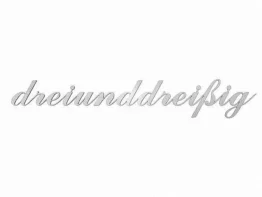 Edelstahl-Hausnummer als Zahlwort - Script - bis 15 Buchstaben - Höhe 10 cm