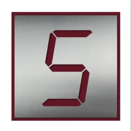 Edelstahlhausnummer- Design Clock - viele Farben