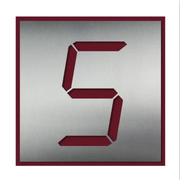 Edelstahlhausnummer- Design Clock - viele Farben