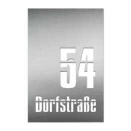 Edelstahlhausnummer - Design Impossible