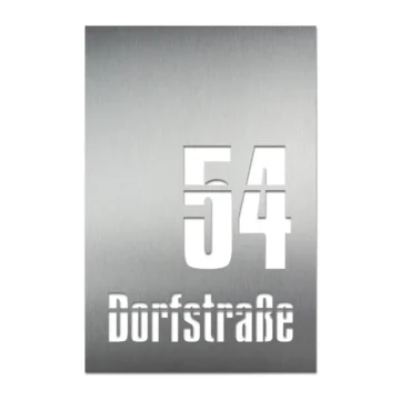 Edelstahlhausnummer - Design Impossible