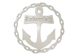 Edelstahlschild Anker mit Kette Typ 43